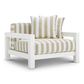 cap-antibes bézs kültéri design fotel matt fehér alumínium vázzal