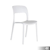 Fehér polipropilén bisztrószék.