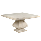 kőhatású kerti étkezőasztal 130 cm világos színben