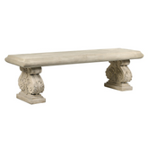 Kőhatású COLUMNA kerti pad 152 cm klasszikus díszített lábakkal