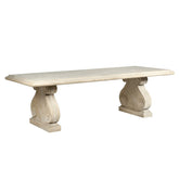 COLUMNA monumentális kőhatású kerti étkezőasztal 260 cm klasszikus oszlop lábakkal