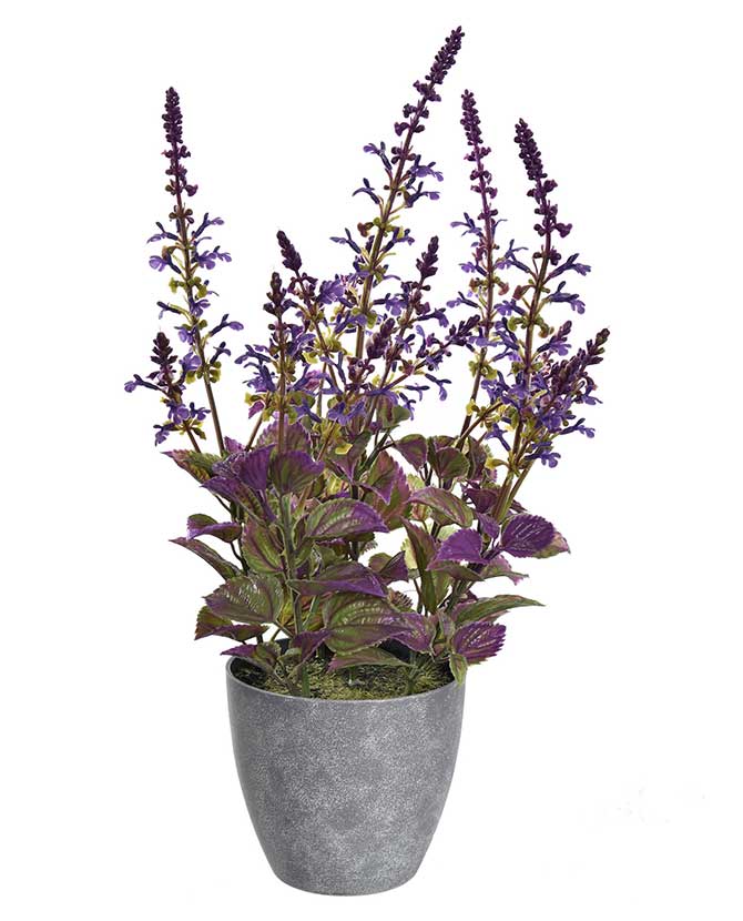 Cserepes mű levendula bokor 50 cm liláskék "Lavender"