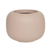 ELEMENTAL SPHERE LOW M púderpink kompozit design kaspó 53 cm átmérővel, modern alacsony gömb formában