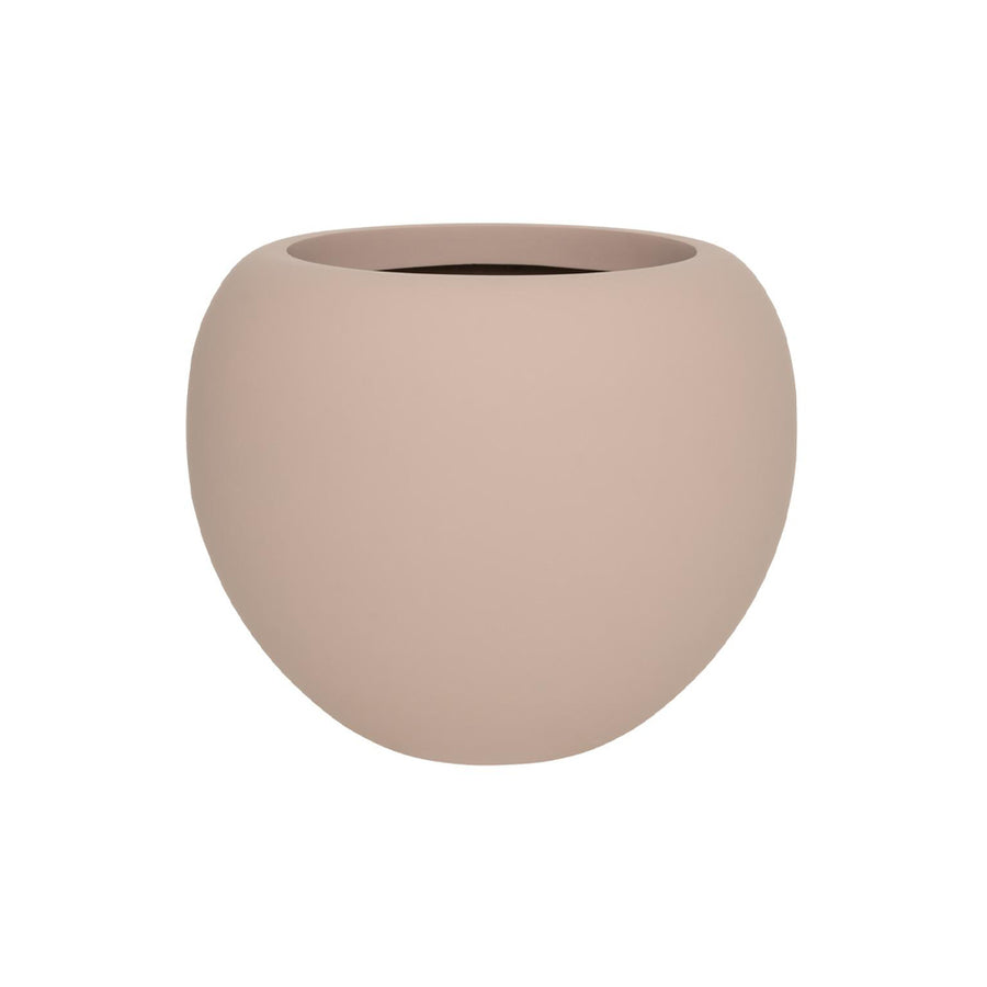 Elemental Stream XS kompozit design kaspó Ø 45 cm púderpink színben, modern kerek formájú.
