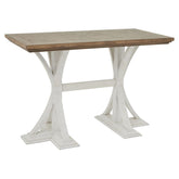 Tömör fenyőfából készült, kézműves bárasztal.