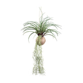 Függeszthető kialakítású, szakállbromélia műnövény dekoráció.