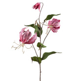 Sötét pink színű, fényes felületű, koronásliliom művirág.