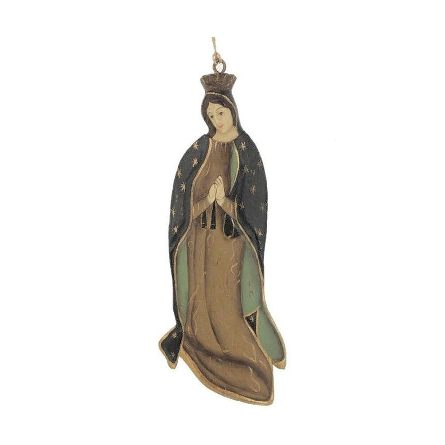 Guadalupei Szűzanyát ábrázoló figura.