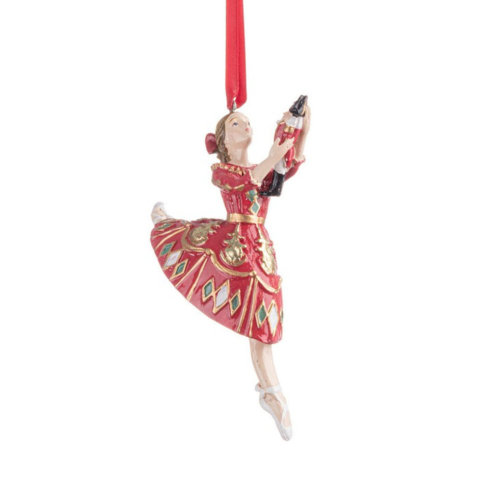 HERITAGE balerina karácsonyfadísz, Diótörő ihletésű karácsonyi dekoráció