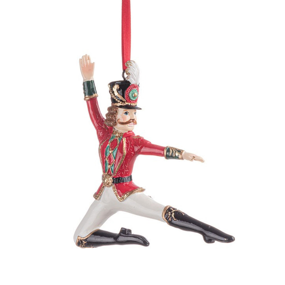 HERITAGE Diótörő katona karácsonyfadísz, klasszikus piros–arany színekben