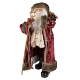 Bordó színű, vintage Télapó figura.