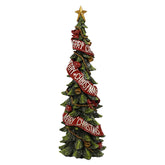 HOLLY GREENS karácsonyi dekorfenyőfa 43 cm Merry Christmas szalaggal