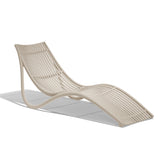 Ekrü színű műanyag design napozóágy.