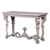 Akantuszlábas, intarziaberakásos exkluzív kézműves konzolasztal.