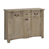 2 ajtós és 1 fiókos, tömörfa tálaló.