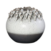 Dekoratív, szürke színű kerámia váza..