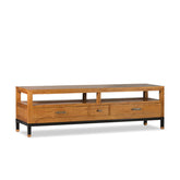 Tömör mindifából készült, modern, loft stílusú kézműves TV szekrény.