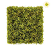 Muscus UV-álló zöld mű rénszarvas moha falpanel 50x50 cm-es méretben, sűrű és élethű textúrával.