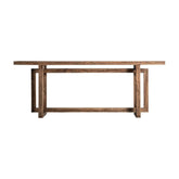 Norvik natúr szilfa konzolasztal 200 cm elölnézetben