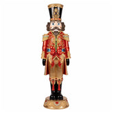 NUTCRACKER nagy zenélő LED-es diótörő figura 150 cm piros arany színben