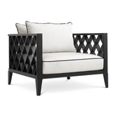 Eichholtz Ocean Club kültéri fotel matt fekete alumínium vázzal