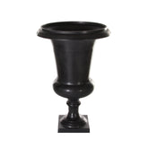 Alumíniumból készült,, fekete színű óriás kaspó-váza.