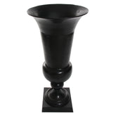 Öntött alumíniumból készült, kültérre is alkalmas, fekete színű óriás kaspó-váza .