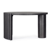 Mangófából készült, fekete színű, formatervezett dizájn dohányzóasztal