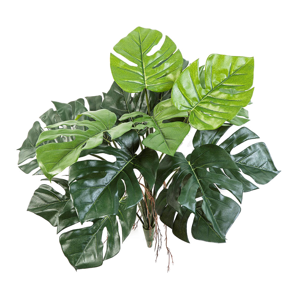 Philodendron zöld mű betűzős filodendron bokor 60 cm magas, 15 leveles trópusi műnövény Philodendron zöld mű betűzős filodendron bokor 60 cm magas, 15 leveles trópusi műnövény