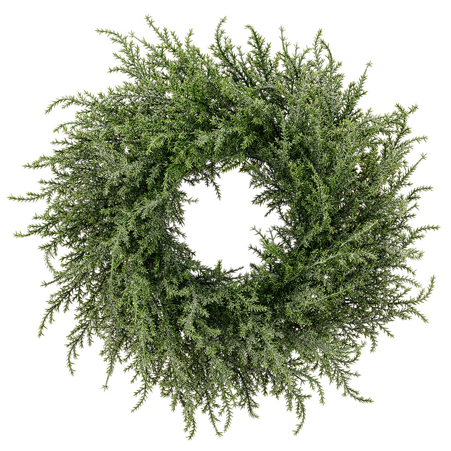PINE jeges mű fenyő koszorú 40 cm, termékfotó.