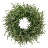 PINE jeges mű fenyő koszorú 40 cm, termékfotó.