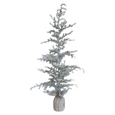 Chic Antique PINE 180 cm-es havas dekor műfenyő jutával borított talppal, fehér háttér előtt