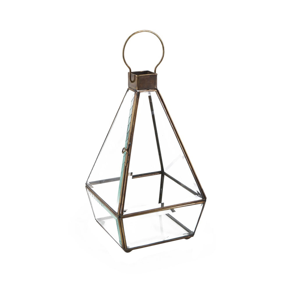 Vintage stílusú, bronzból készült, kézműves lámpás.