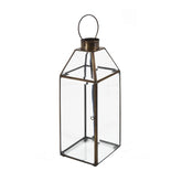 Vintage stílusú, bronzból készült, kézműves lámpás.