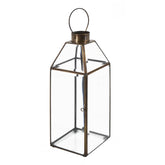 Vintage stílusú, bronzból készült, kézműves lámpás.