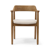 PUGLIA tölgyfa karfás étkezőszék elölnézet natúr fa kivitelben