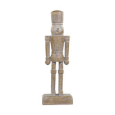 Natúr színű, fa hatású karácsonyi diótörő figura.