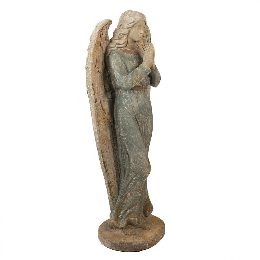 SACRED nagyméretű angyal figura oldalnézetből kültéri és beltéri dekorációhoz