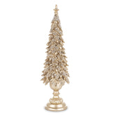 Aranyszínű, karácsonyi dekorációs fenyő kúp.