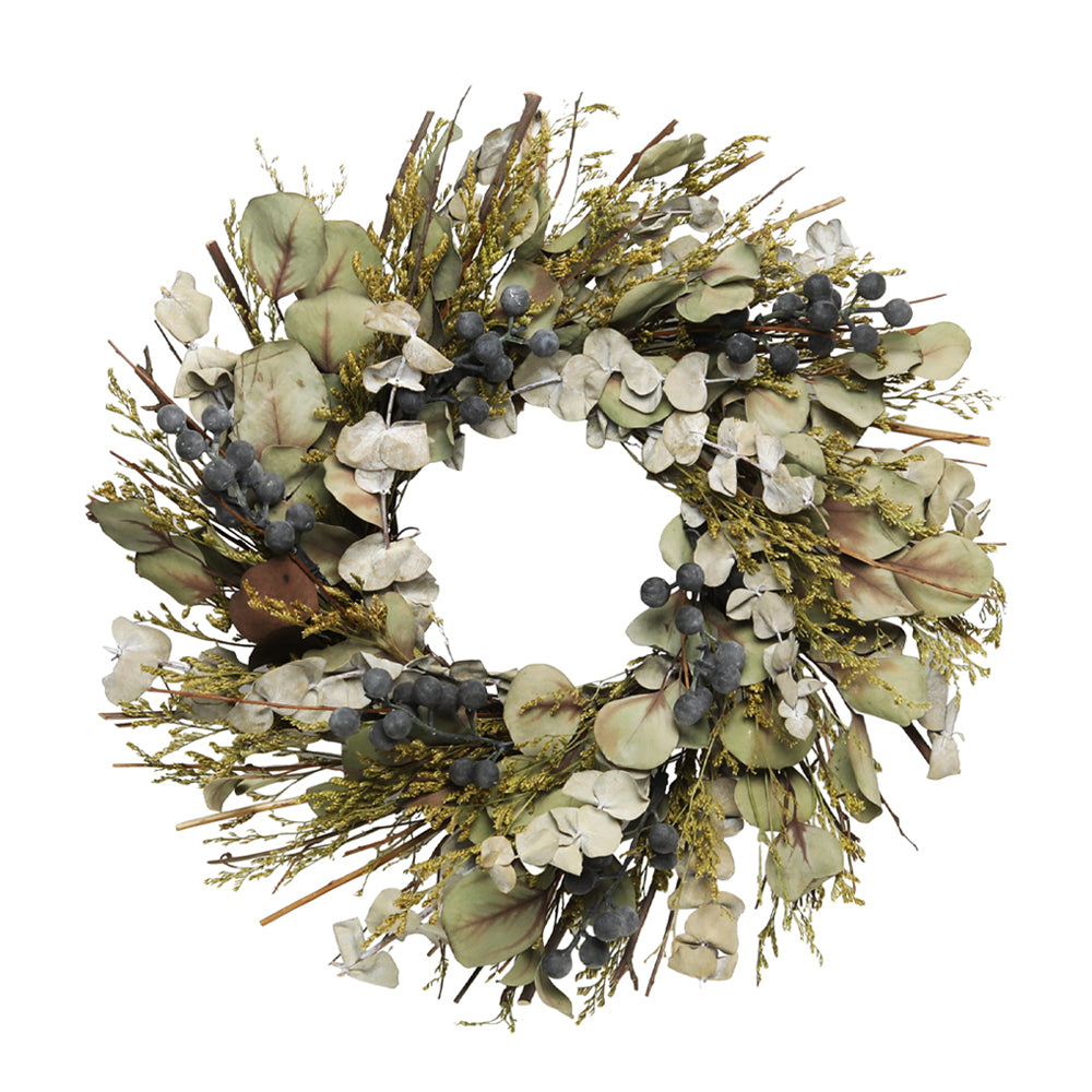 Szárított virágkoszorú.