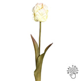 real touch mű tulipán fáradt krém színben 45 cm