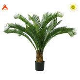 Zöld színű cikász pálma műnövény.