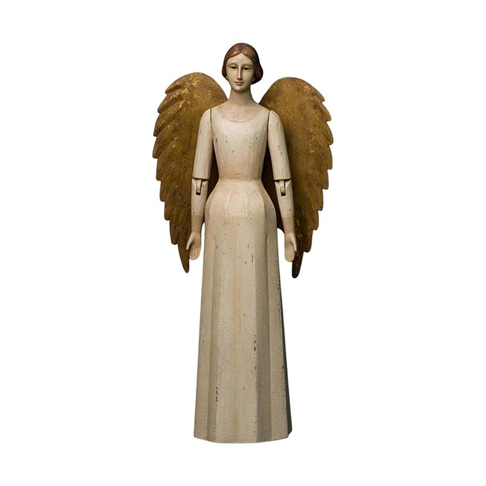 Krémszínű orléans-i angyal figura.