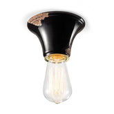 Antikolt felületű mázas kerámiából készült kézműves mennyezeti lámpa