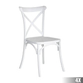 Fehér műanyag bisztrószék.