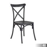 Sötétszürke műanyag bisztrószék.