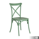 Műanyag, mentazöld színű bisztrószék.