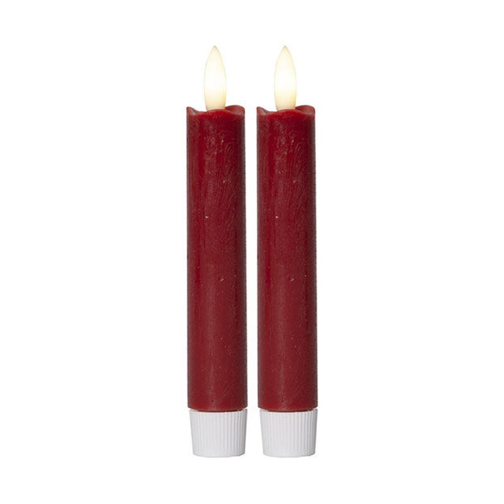 2 darabos valódi viaszból készült, bordó színű LED gyertya időzítővel.