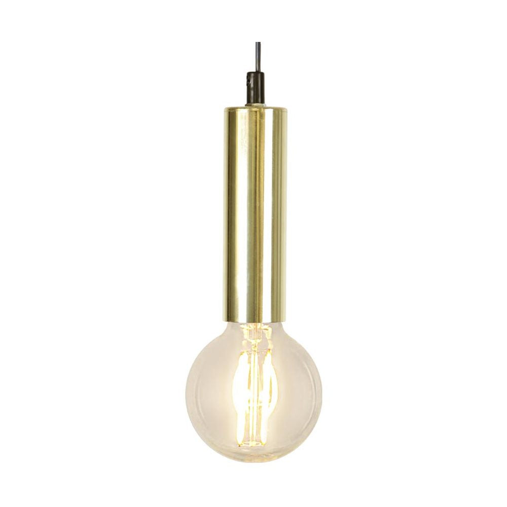 Fényes sárgaréz színű, modern, csőszerű dekorfoglalat.