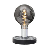 MAGIC fekete-ezüst asztali dekorfoglalat E27